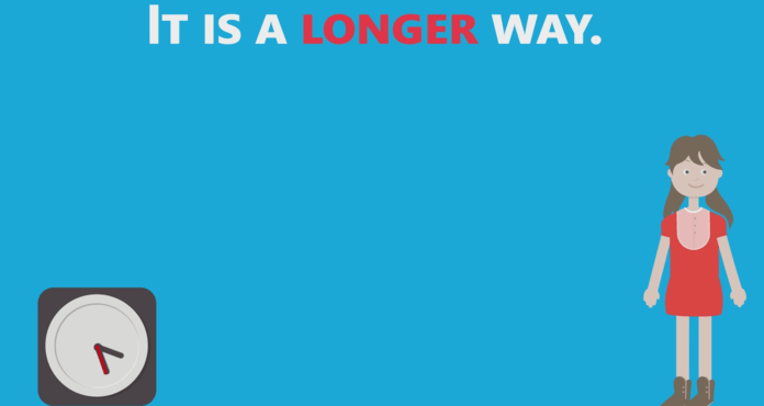 It is a longer way