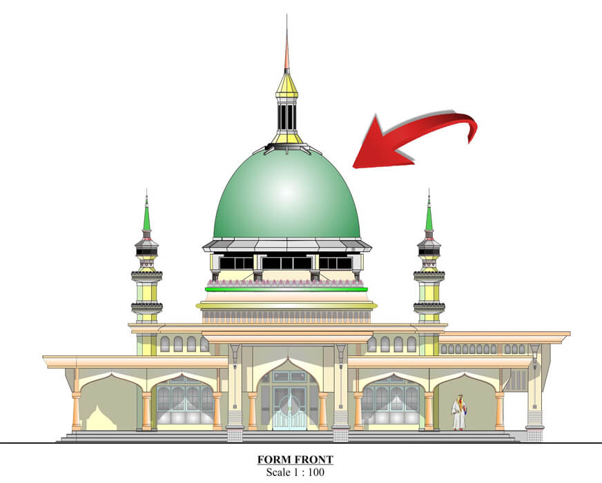 Купол мечети чертеж
